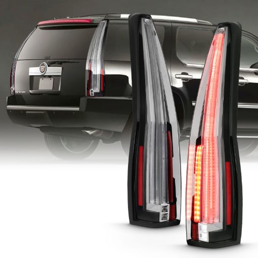 Picture of ANZO 2007 - 2014 Cadillac Escalade Led Taillights RedClear