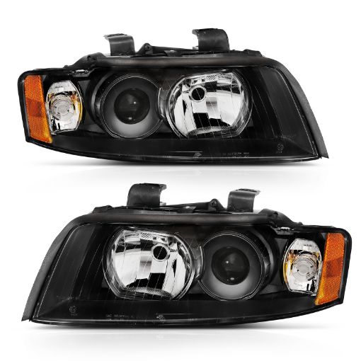 Picture of ANZO 2002 - 2005 Audi A4 Projector Headlight Black G2 (Halogen Type)