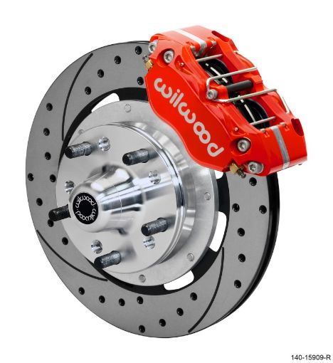 Picture of Wilwood Dynapro 4R Front Kit 11.75in SPR Drilled and Slotted Rotors - Red