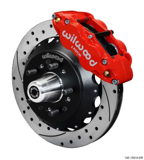 Picture of Wilwood Narrow Superlite 6R Front Big Brake Kit 12.88in SRP Drilled and Slotted Rotor - Red