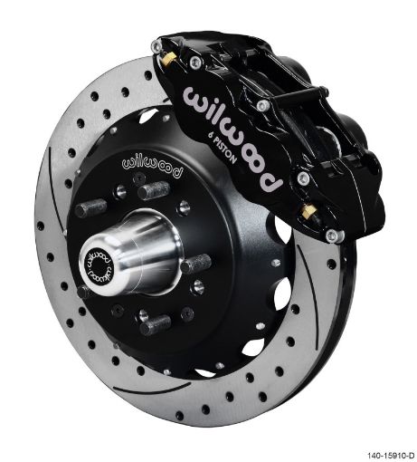 Picture of Wilwood Narrow Superlite 6R Front Big Brake Kit 12.88in SRP Drilled and Slotted Rotor - Black