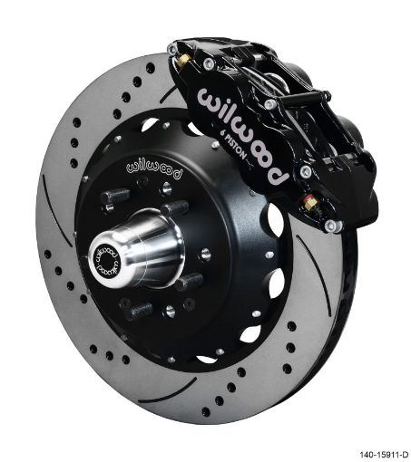 Picture of Wilwood Narrow Superlite 6R Front Big Brake Kit 14.00in SRP Drilled and Slotted Rotor - Black