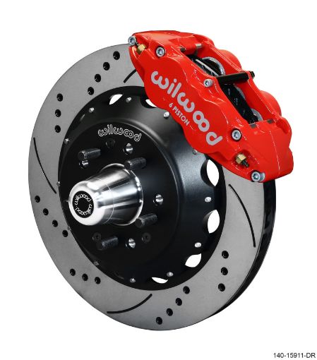Picture of Wilwood Narrow Superlite 6R Front Big Brake Kit 14.00in SRP Drilled and Slotted Rotor - Red