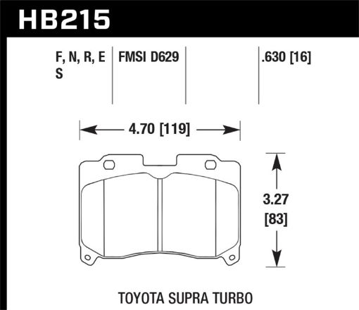 Picture of Hawk 93 - 98 Toyota Supra TT HPS Street Front Brake Pads