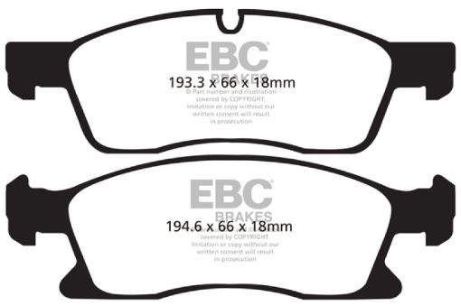 Picture of EBC 11 Dodge Durango 3.6 Extra Duty Front Brake Pads