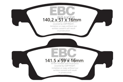 Picture of EBC 11 Dodge Durango 3.6 Extra Duty Rear Brake Pads