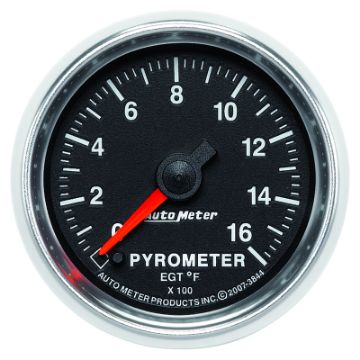 Picture of Autometer GS 0 - 1600 degree F Full Sweep Electronic Pyrometer Gauge