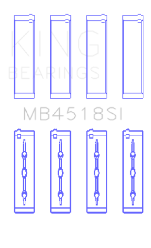 Picture of King 11 - 20 Chrysler 300 Dodge Grand Caravan (Size 0.25mm) Main Bearing Set