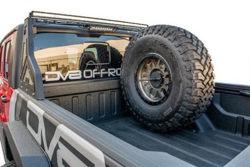 Picture of DV8 Offroad 2019 Jeep Gladiator Universal Stand Up In - Bed Tire Carrier