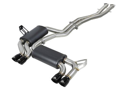 Picture of aFe MACH ForceXP 2.5 IN 304 Stainless Steel Cat - Back Exhaust System w Black Tips 01 - 06 BMW M3 (E46)