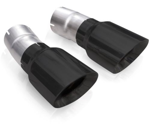 Picture of Stainless Works 4in Double Wall Slash - Cut Black Tip Kit