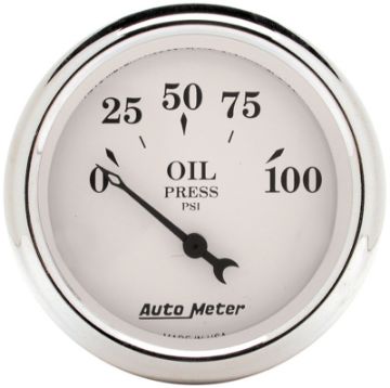 Picture of Auto Meter 2 - 116in 100PSI Electronic Oil Pressure Old Tyme White Gauge
