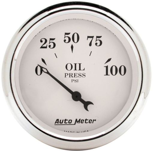 Picture of Auto Meter 2 - 116in 100PSI Electronic Oil Pressure Old Tyme White Gauge