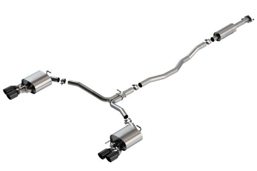 Picture of Borla 18 - 20 Toyota Camry XSE 3.5in Tip Dual Split Rear Exit Cat Back S - Type Exhaust Black Chrome
