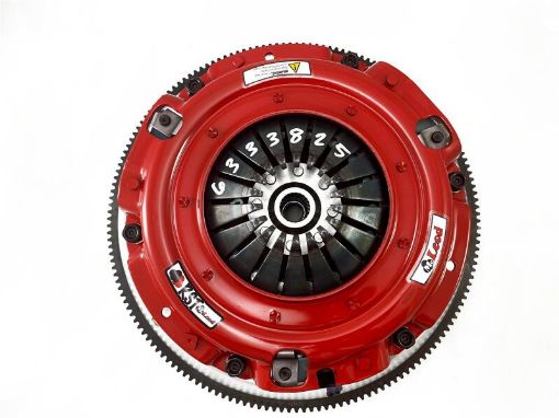 Picture of McLeod RST Twin Disc Clutch Kit 18 - 19 Ford Mustang GT 1 x 23 Spline 0 Bal w164T 8 Bolt AL Flywheel