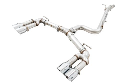 Picture of AWE Tuning Audi 8V S3 Track Edition Exhaust wChrome Silver Tips 102mm