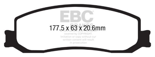 Picture of EBC 12 Ford F350 (inc Super Duty) 6.2 DRW 2WD Extra Duty Front Brake Pads