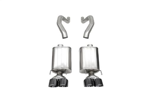 Picture of Corsa 06 - 13 Chevy Corvette C6 Z06 7.0L 09 - 13 ZR1 6.2L Black PVD AxleBack Exhaust w4.5in Twin Tips