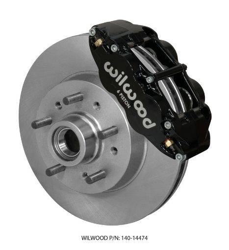 Picture of Wilwood Narrow Superlite 6R Front Brake Kit 11.86in Black 64 - 70 GM C10 w Factory Drum Spindles