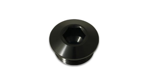 Picture of Vibrant Aluminum - 16AN ORB Slimline Port Plug wO - Ring - Anodized Black