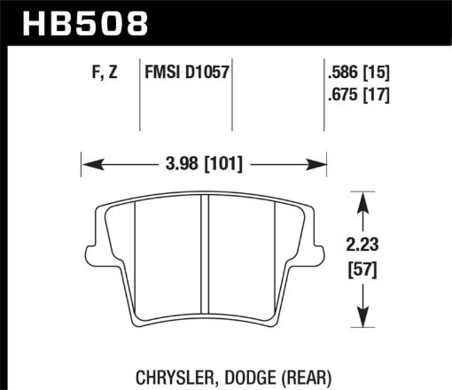 Picture of Hawk 05 - 14 Chrysler 300 HPS 5.0 Rear Brake Pads