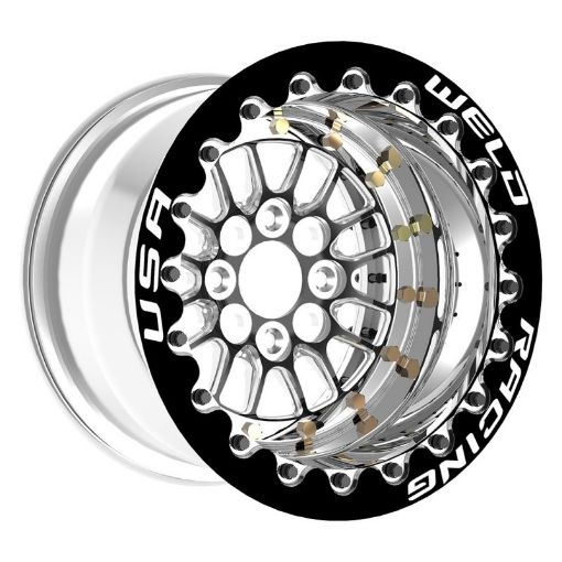 Picture of Weld Tuner Import Drag 13x10 4x100mm BP 5in. BS Black Wheel CTR Single Beadlock