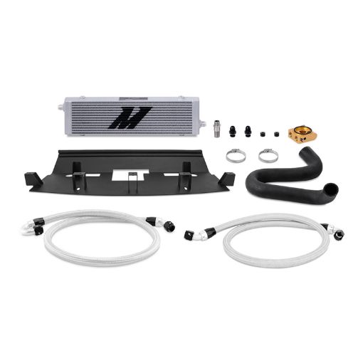 Picture of Mishimoto 2018 Ford Mustang GT Thermostatic Oil Cooler Kit - Silver