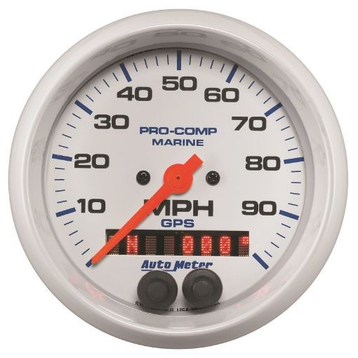 Picture of Autometer Gauge GPS Speedometer 3 - 38in 100 MPH Marine White Gauge