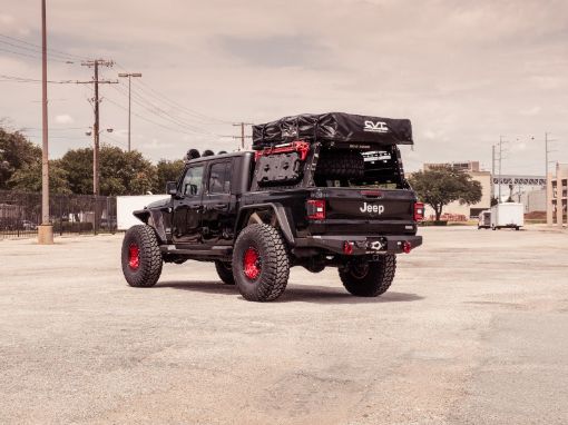 Picture of Road Armor 2020 Jeep Gladiator JT Stealth Rear Winch Bumper (for 9500lb Remote Winch) - Tex Blk