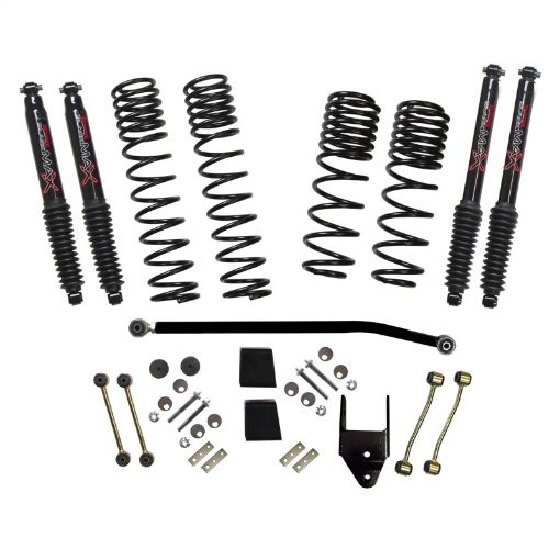 Picture of Skyjacker 2020 Jeep JL 4WD Diesel 3.5 - 4in Dual Rate Long Travel Sus Lift Kit w Black Max Shocks