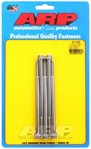 Picture of ARP 14 - 20 x 4.750 12pt Stainless Steel Bolts (Set of 5)