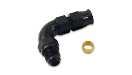 Picture of Vibrant 90 Degree 516in Tube to Male - 6AN Flare Adapter w Olive Inserts