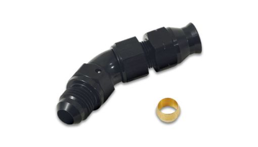 Picture of Vibrant 45 Degree 516in Tube to Male - 6AN Flare Adapter w Olive Inserts