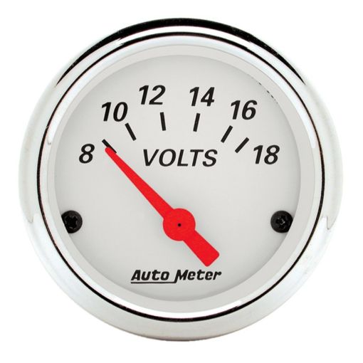 Picture of Autometer Arctic White 2 - 116in 8 - 18 Volts Air - Core Voltmeter Gauge