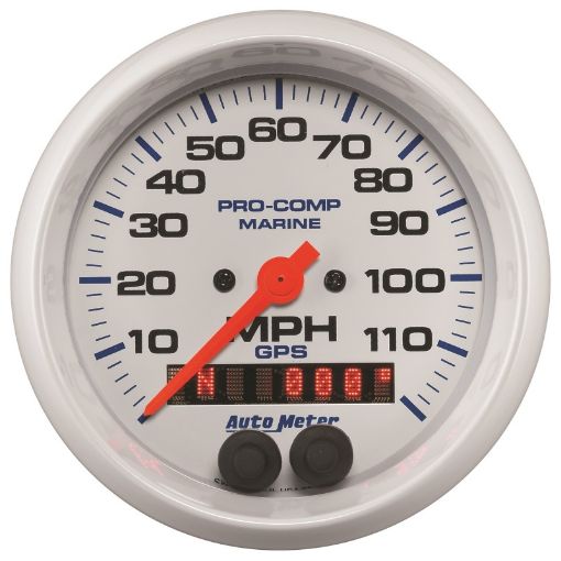 Picture of Autometer Gauge GPS Speedometer 3 - 38in 120 MPH Marine White Gauge