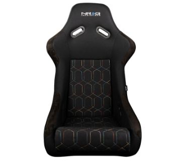 Picture of NRG FRP Bucket Seat (Black w Multi Color Geometric Pattern) - Large