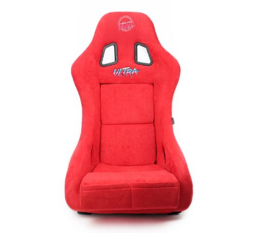 Picture of NRG FRP Bucket Seat ULTRA Edition - Medium (Red AlcantaraPearlized Back)