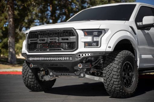 Picture of Addictive Desert Designs 17 - 20 Ford F - 150 Raptor Rock Fighter Frame Cut Front Bumper