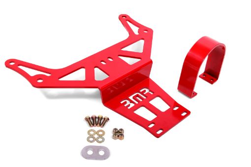 Picture of BMR 15 - 18 Dodge Challenger (Auto Trans) HellcatDemon Driveshaft Safety Loop - Red