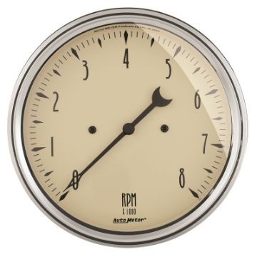 Picture of Autometer 5in Antique Beige In - Dash 8K RPM Tachometer Gauge