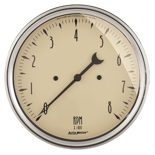 Picture of Autometer 5in Antique Beige In - Dash 8K RPM Tachometer Gauge