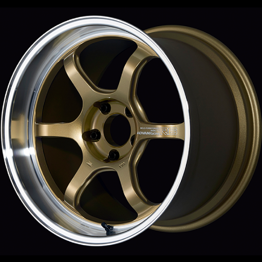 Picture of Advan R6 18x9.5 12 5 - 114.3 Machining Racing Brass Gold Wheel