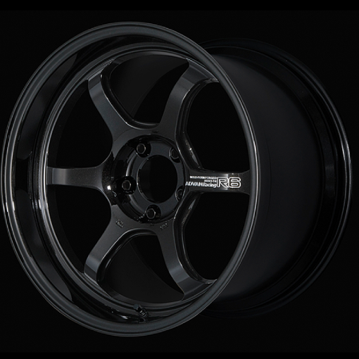 Picture of Advan R6 18x10.0 24 5 - 114.3 Racing Titanium Black Wheel