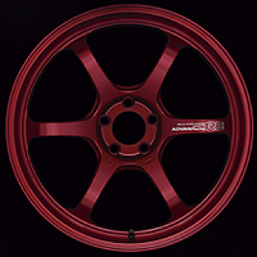 Picture of Advan R6 18x12.0 25 5 - 114.3 Racing Candy Red Wheel