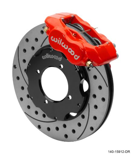 Picture of Wilwood Dynalite Front Big Brake Kit 11.00in SRP Drilled Slotted Rotors - Red