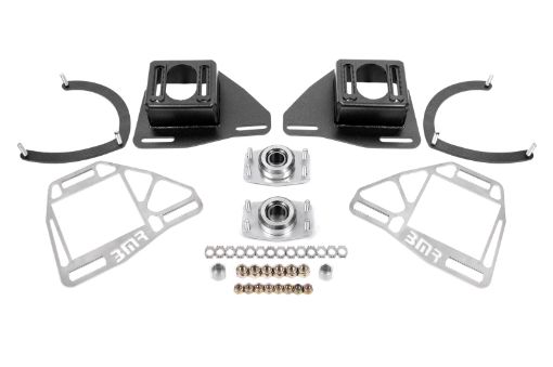 Picture of BMR Suspension 82 - 92 Chevy Camaro CasterCamber Plates w Lockout Plates - Black Hammertone