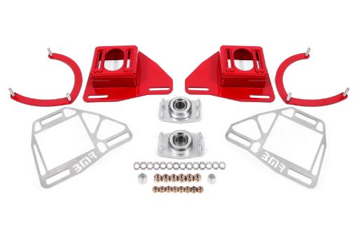 Picture of BMR Suspension 82 - 92 Chevy Camaro CasterCamber Plates w Lockout Plates - Red
