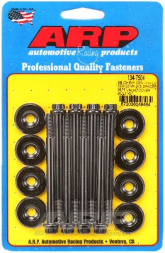 Picture of ARP Small Block Chevy GENIIIIV LS Series .375 Spacer 12pt Valve Cover Bolt Kit - Black