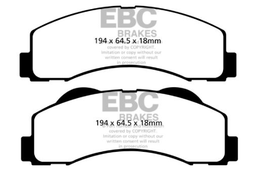 Picture of EBC 15 Ford Expedition 3.5 Twin Turbo 2WD Extra Duty Front Brake Pads