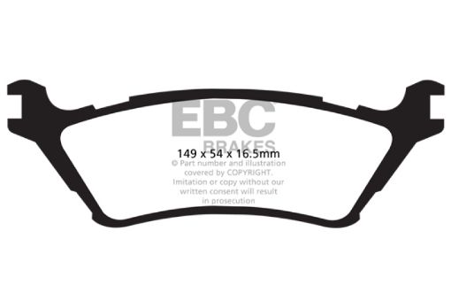 Picture of EBC 15 Ford F150 2.7 Twin Turbo (2WD) Extra Duty Rear Brake Pads